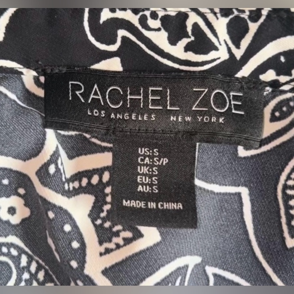 Rachel Zoe, Paisley Print Faux Wrap Shirt Dress (S) like new
